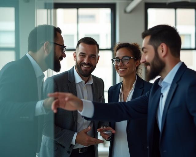 Team collaborating in a bright New York office